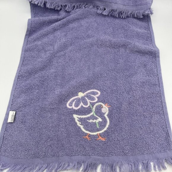 Cecil Saydah Set of 3 Easter Hand Towels 15"x24" Pastel Spring Chicken & Floral - Picture 5 of 13